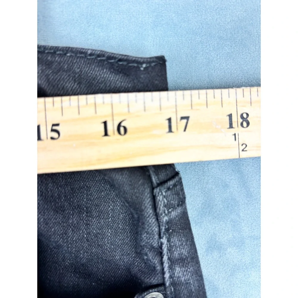 Levis 502 Regular Taper Jeans Mens 34x34 Black Water Less Denim Pants